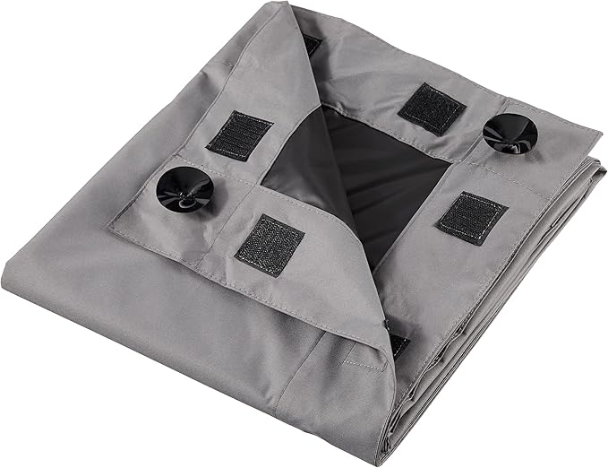 Amazon Basics Portable Blackout Curtain Shade with Suction Cups, 50"W x 78"L, 2-Pack, Dark Grey-CubbioJoy