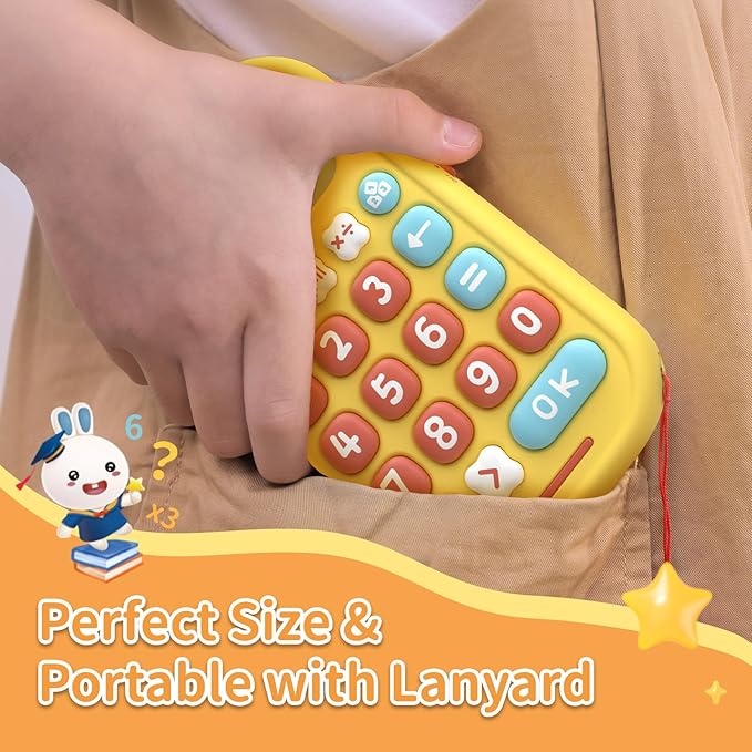 alilo Math Games for Kids Ages 5-12, Portable Math Toys for Practicing Addition, Subtraction, Multiplication and Division, Fun Educational Toy with 5 Modes, 19 Math Games, and 50K Math Questions-CubbioJoy