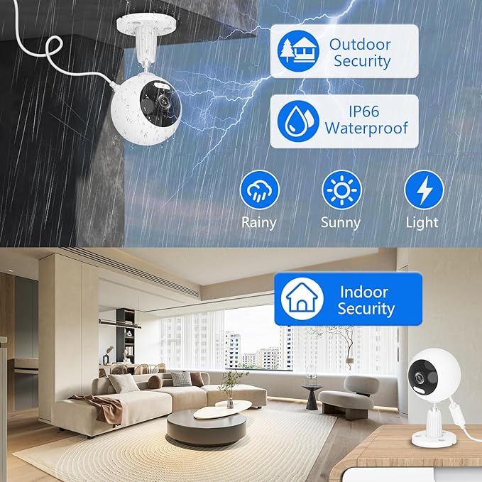 5G/2.4G Outdoor/Indoor Security Camera,1080P Baby/Elder/Dog/Pet Camera with Phone App, WiFi Baby Monitor, Motion Detection, Alarm Siren, Night Vision, IP66 Waterproof, Two-Way Talk, SD/Cloud-CubbioJoy