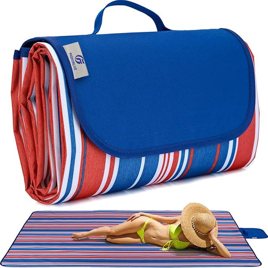Beach Blanket Picnic Mat Outdoor Picnic Blanket Extra Large Sand Proof Waterproof Portable Beach Chair Mat for Adult Camping Hiking Travel Park Law Grass-CubbioJoy