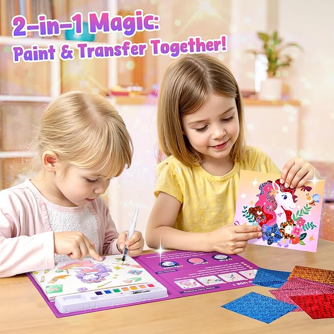JoyCat Paint with Water Coloring Books, Art & Craft Activity, Princess No Mess Art for Kids Ages 4-8, Craft Kits & Supplies, DIY Creative Activity, Presents for Girls & Boys-CubbioJoy