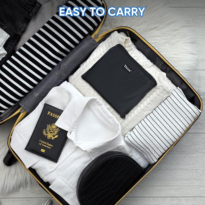 BALEINE 120L Laundry Bag Backpack, 900D Oxford Fabric Large Travel Laundry Bags with Shoulder Straps and 2 Mesh Pockets for College Dorm, Apartment, Laundromat (Black, 120L)-CubbioJoy