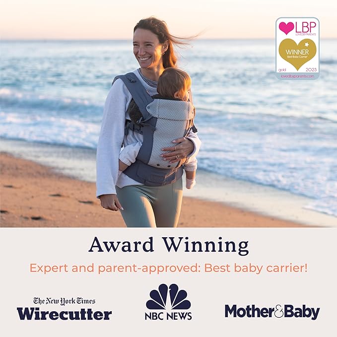 Beco Gemini Baby Carrier from Newborn to Toddler - Certified Ergonomic Newborn Baby Carrier for Infants and Children of 7-35 lbs - M Shape, Adjustable Seat, Breathable 3D Mesh (Cool Dark Grey)-CubbioJoy