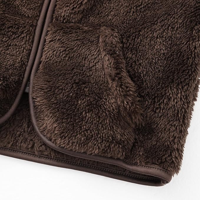 Baby Boys Girls Fleece Vest Zip Up Cute Bear Jackets Fuzzy Fall Winter Warm Clothes Newborn Outwear for Toddler Infant-CubbioJoy