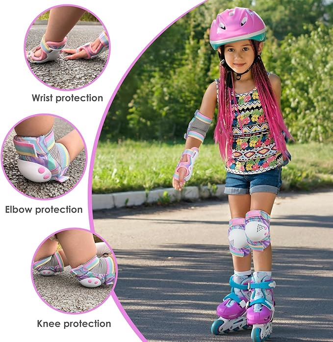 BOSONER Kids/Youth Knee Pad Elbow Pads for Roller Skates Cycling BMX Bike Skateboard Inline Rollerblading, Skating Skatings Scooter Riding Sports-CubbioJoy