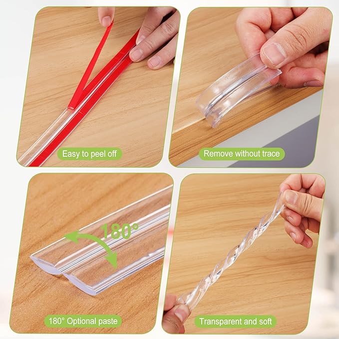 BabySafe Edge Protector Strip: Table Corner Guards for Baby Furniture & Fireplace, 3.3ft(1m)-CubbioJoy