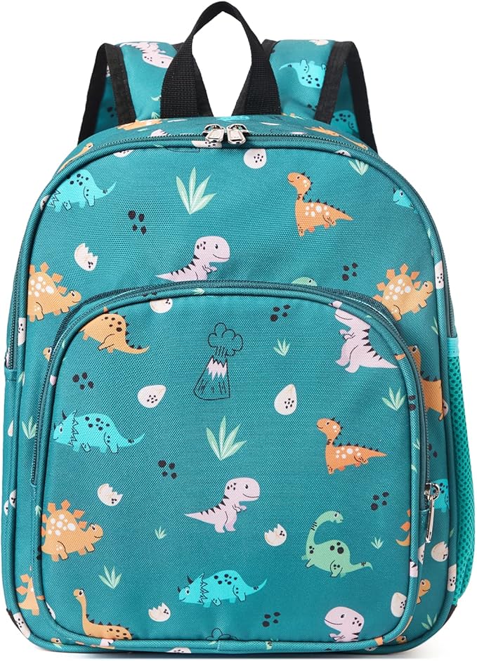 CLUCI Kids Backpack for Boys Girls Toddler Backpack for Preschool Kindergarten Child Cute Daycare Bookbag Travel Green Dinosaur-CubbioJoy
