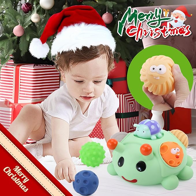 Baby Sensory Toys Montessori Balls for Toddlers 1-3, Perfect Teething Gift, Sensory Balls in Ball for Babies 6-12 Months, Promotes Hand-Eye Coordination, Fine Motor Skills-CubbioJoy