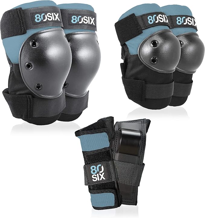 80Six Kids Multi-Sport Pad Set with Wristguards, Elbow Pads, and Knee Pads, Designed by Industry Leading Brand Triple 8-CubbioJoy