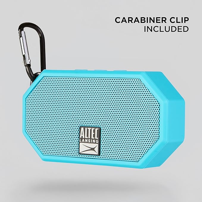 Altec Lansing Mini H2O - Waterproof Bluetooth Speaker, IP67 Certified & Floats in Water, Compact & Portable Speaker for Hiking, Camping, Pool, and Beach,Aqua-CubbioJoy