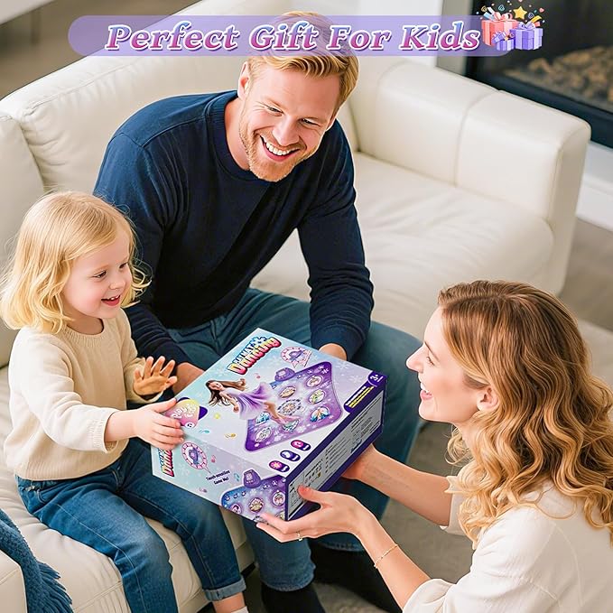 Dance Mat Toy for 3-12 Year Old Girls, Electronic Dance Pad with Wireless Bluetooth,Frozen 8-Button Music Princess Toys Play Mat for Kids with LED Light, Built-in Music, Toddlers Birthday Gift Ages 3+-CubbioJoy