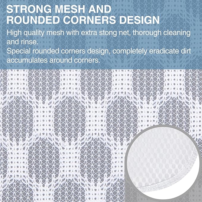 4 pcs Durable Honeycomb Mesh Laundry Bags for Delicates 16" x 19" (2 Large) 12" x 15" (2 Medium)-CubbioJoy