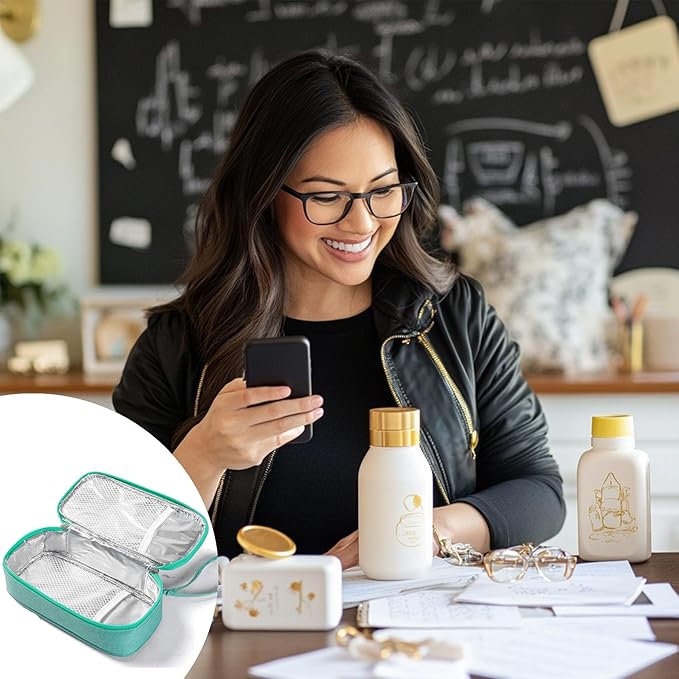 Insulated Breastmilk Cooler Bag with 2 Ice Packs - Breastmilk Cooler Organizer Bag for Daycare, Breastfeeding Mom Travel Outdoor-CubbioJoy