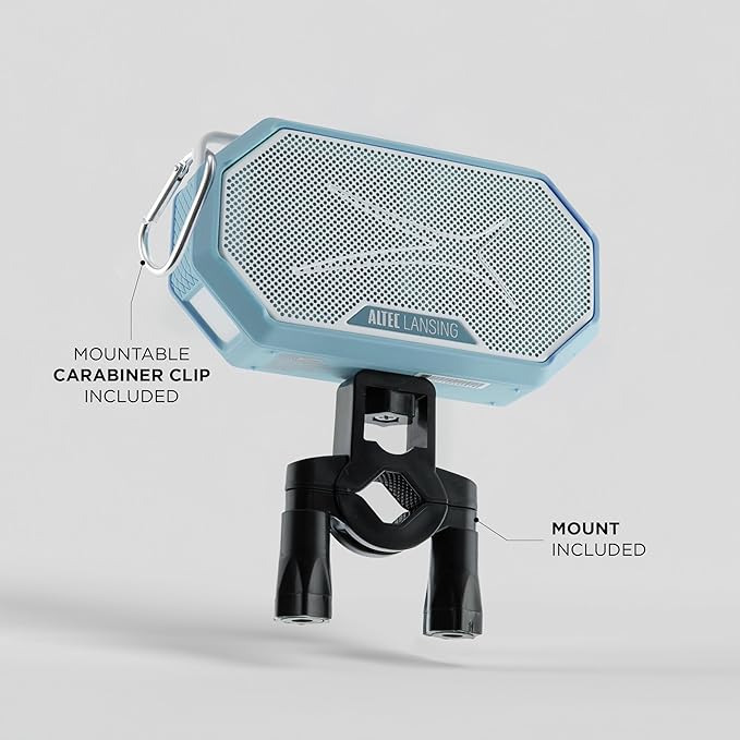 Altec Lansing Portable Bluetooth Speaker HYDRAMINI 2.0, IP67 Waterproof, Portable, 12h Playtime, Wireless Pairing, USB-C Quick Charge, Magnetic Bluetooth Speaker, Voice Assistant Integration-CubbioJoy