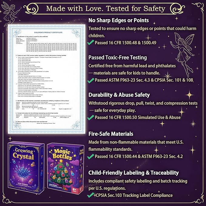 AMIZEY Fairy Potion Kit for Kids with Crystal Growing Toy - 20 Bottles - Gifts for Girls Ages 6-12-CubbioJoy