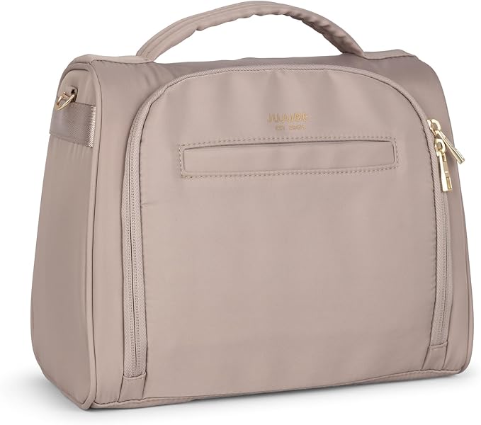 JuJuBe New Insulated Bottle Bag, Breastmilk Storage Bag for Baby Bottles, Insulated Waterproof Lunch Bag or Cooler Bag for Nursing, Milk, Food, Baby Formula, Snacks, Daycare, Taupe, Mother's Day Gift-CubbioJoy