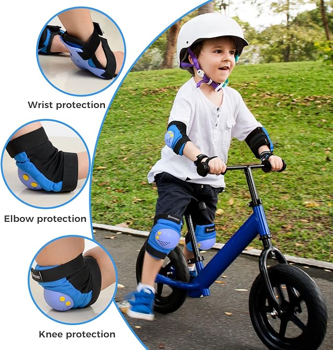 BOSONER Kids/Youth Knee Pad Elbow Pads for Roller Skates Cycling BMX Bike Skateboard Inline Rollerblading, Skating Skatings Scooter Riding Sports-CubbioJoy