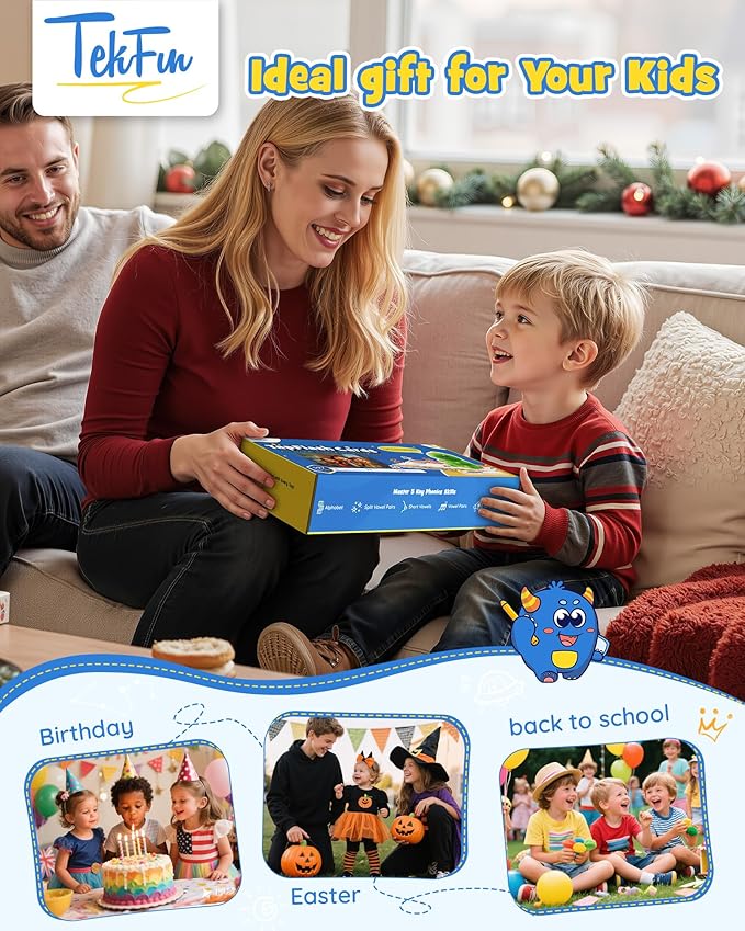 Dinosaur Talking Pen with Phonics Cards, Montessori Toys for Toddlers, Autism Sensory Interactive Toys, Educational Birthday ABC 123 Learning Set, 73PCS Flash Cards & 6 Stickers-CubbioJoy