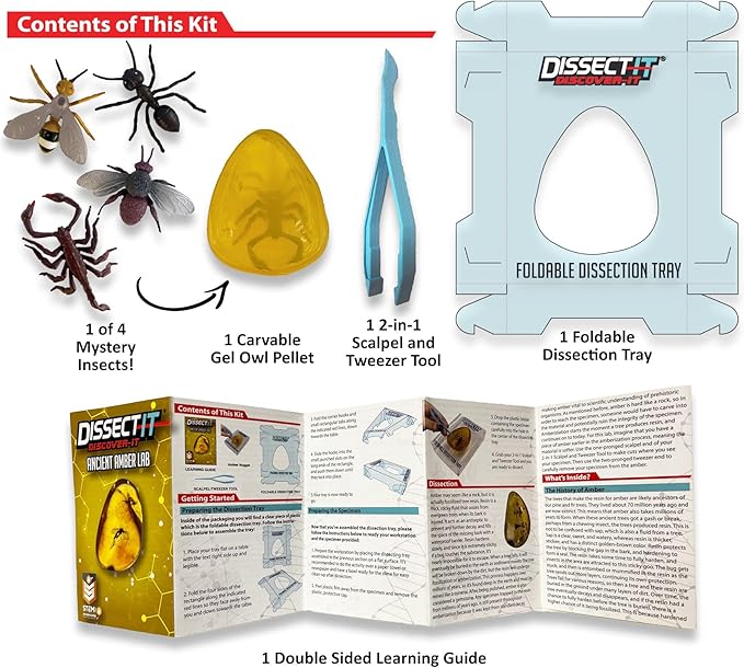Dissect-It Discover-It Simulated Synthetic Lab Dissection STEM Toy, Complete Set of 4 Kits, Kids’ Home Learning Science Projects, Great for Young Scientists!-CubbioJoy