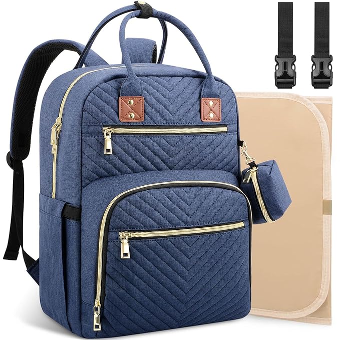 Baby Diaper Bag Backpack, Travel Diaper Bags for Baby Girl Boy Large Capacity Baby Bag Backpack for Women Peacock Blue-CubbioJoy