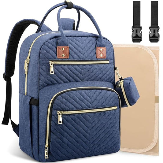 Baby Diaper Bag Backpack, Travel Diaper Bags for Baby Girl Boy Large Capacity Baby Bag Backpack for Women Peacock Blue-CubbioJoy