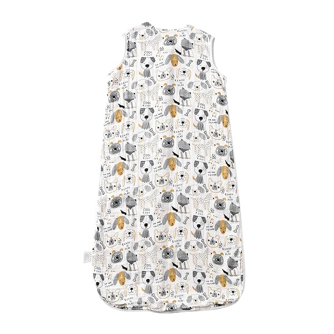 Baby Sleep Sack 2-4 T Baby Wearable Blanket 100% Organic Cotton 0.5 TOG Toddler Sleeping Sack 2- Way Zipper Soft Lightweight X-Large Pup-CubbioJoy