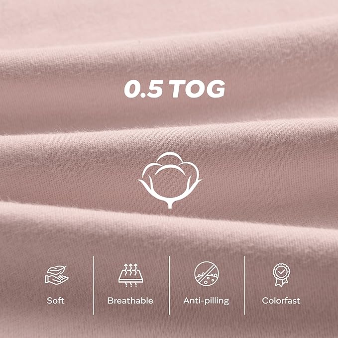 JELLYMONI Baby Sleep Sack 18-24 Months 0.5 Tog Wearable Blanket for Baby, 100% Cotton 3 Pack Infant Toddler Sleeping Sack Lightweight Soft 2-Way Zipper Sleepsack-CubbioJoy