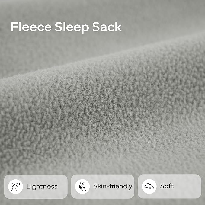 JELLYMONI Fleece Baby Sleep Sack 0-6 Months, 2 Pack 1.5 TOG Baby Wearable Blanket Winter Infant Sleep Sack with 2-Way Zipper, Warm Toddler Sleep Sack-CubbioJoy