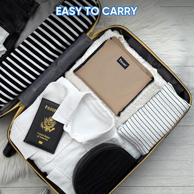 BALEINE 150L Laundry Bag Backpack, 900D Oxford Fabric Large Travel Laundry Bags with Shoulder Straps and 2 Mesh Pockets for College Dorm, Apartment, Laundromat (Khaki, 150L)-CubbioJoy