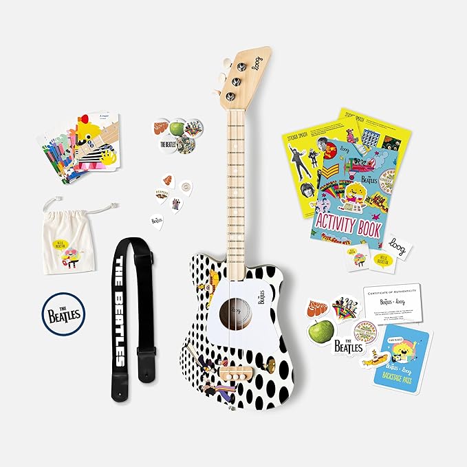 Beatles + Loog Mini Acoustic Guitar for Kids Toddler Children Ages 3+-CubbioJoy
