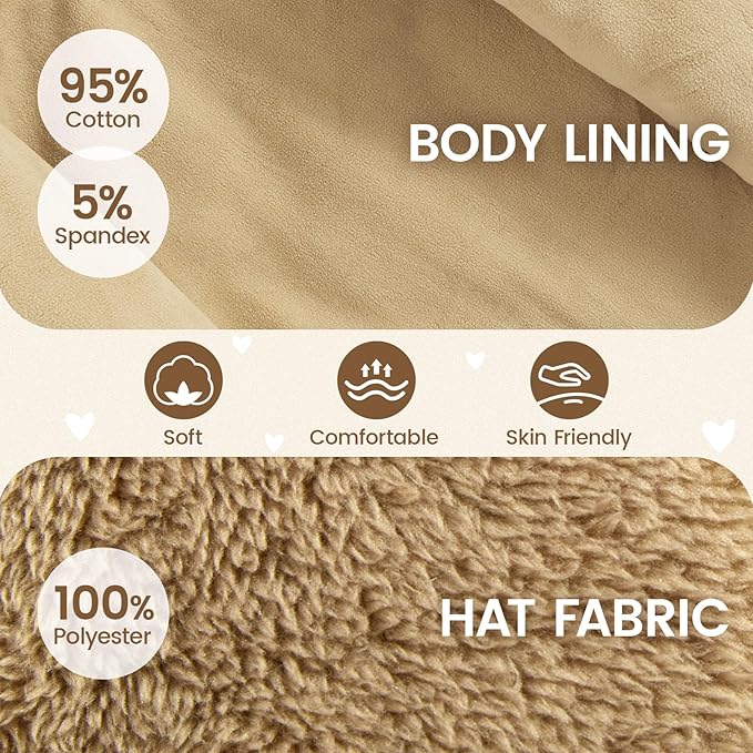 JiAmy Baby Snowsuit Newborn Winter Clothes Coat Romper Windproof Fleece Hat Zipper Baby Bear Outfit-CubbioJoy