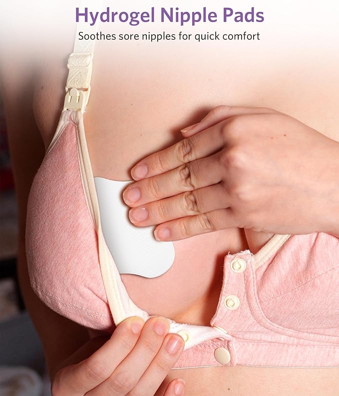 Breastfeeding Essentials Kit for Nursing Moms - Manual Breast Pump, Nipple Shields, Milk Collectors, Breastmilk Storage Bags, Soothing Gel Pads for Breastfeeding Newborn Relief for Sore Nipples 37 Pcs-CubbioJoy