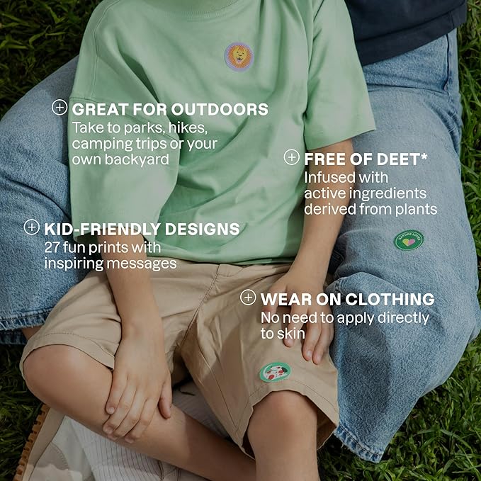 Cliganic Mosquito Repellent Stickers (180 Pack) - Animal Patches for Kids, Natural DEET-Free, Essential Oil Infused-CubbioJoy