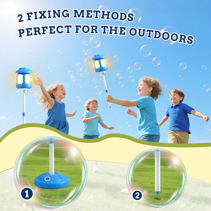 Bubble Machine for Kids Bubble Blower Maker with Lights and Music Automatic Bubble Stand Machine for Parties Birthday Wedding Toddlers Kid Summer Outdoor Toys-CubbioJoy