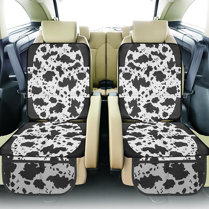 Car Seat Protector for Child Car Seat, 2 Pack Baby Car Seat Covers with Mesh Pockets & Non-Slip Backing 600D Durable Seat Protector-CubbioJoy