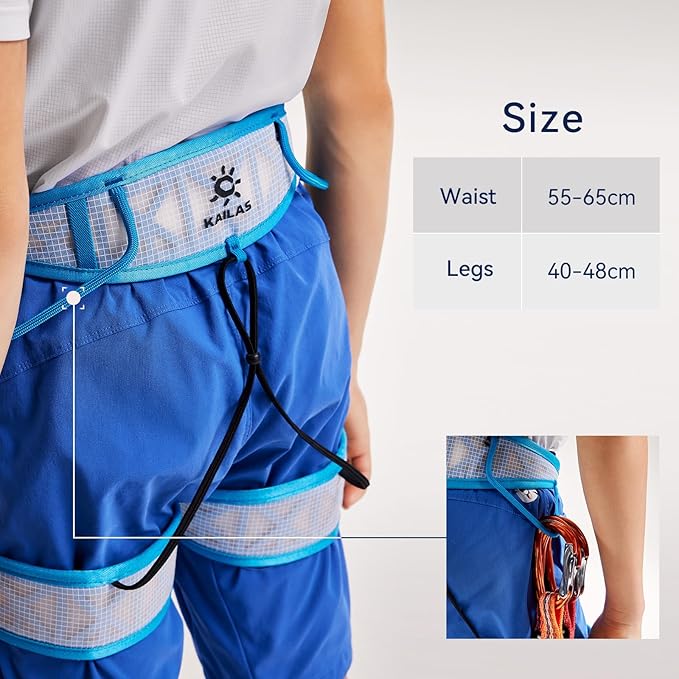 KAILAS Kids Rock Climbing Harness Child Safety Belt Climbing Gear Adjustable Lightweight Indoor Gyms Beginners Youth-CubbioJoy