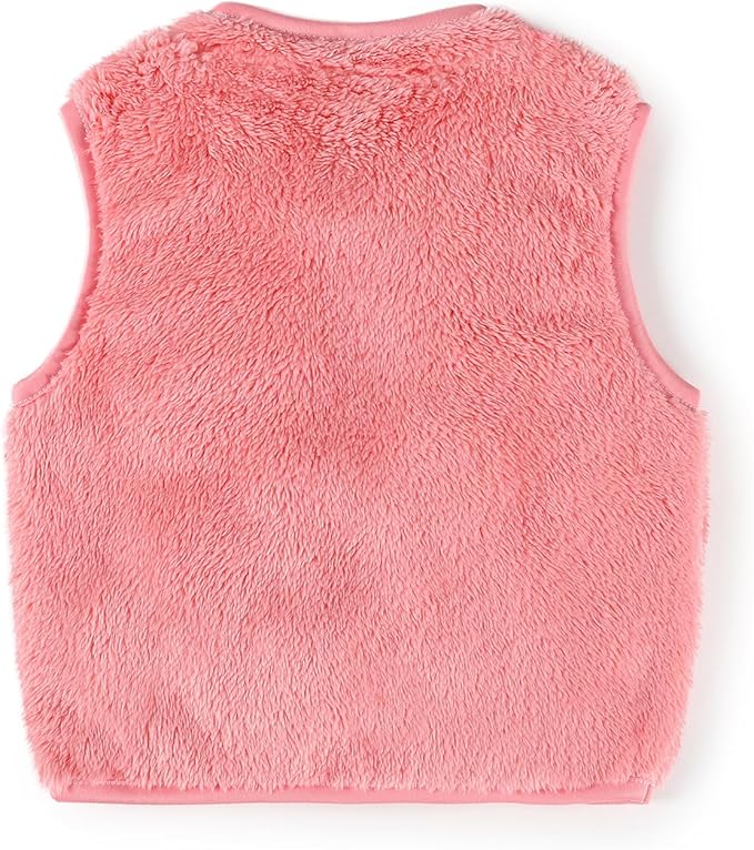 Baby Boys Girls Fleece Vest Zip Up Cute Bear Jackets Fuzzy Fall Winter Warm Clothes Newborn Outwear for Toddler Infant-CubbioJoy