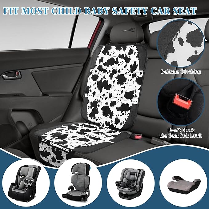 Car Seat Protector for Child Car Seat, 2 Pack Baby Car Seat Covers with Mesh Pockets & Non-Slip Backing 600D Durable Seat Protector-CubbioJoy