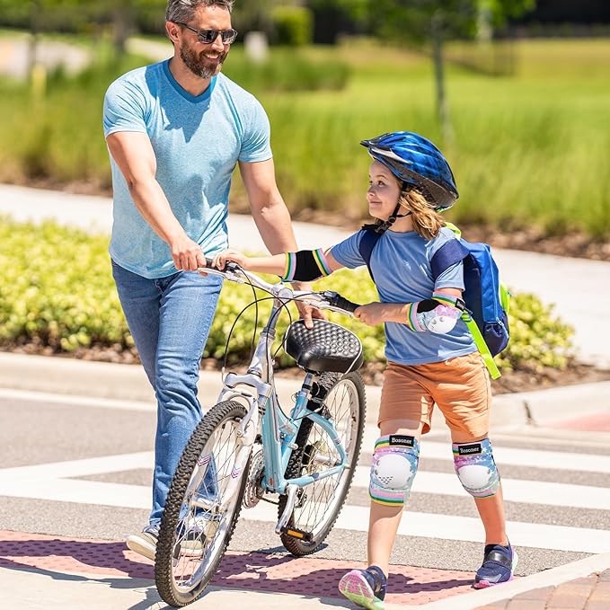 BOSONER Kids/Youth Knee Pad Elbow Pads for Roller Skates Cycling BMX Bike Skateboard Inline Rollerblading, Skating Skatings Scooter Riding Sports-CubbioJoy