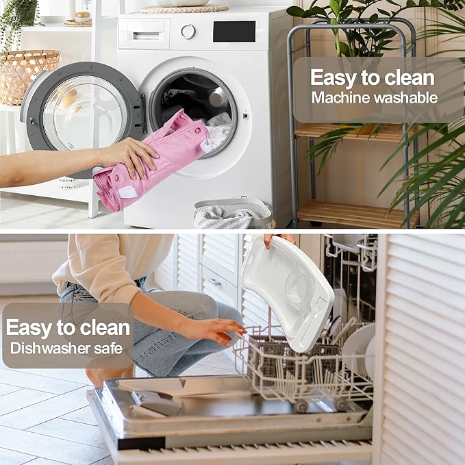 Baby Travel Booster Seat with Double Tray, BabyBond Upgraded Toddler Portable Baby Chair, Booster Seat for Dining Table, Stable and Foldable Booster Baby Chair for Indoor/Outdoor (Pink)-CubbioJoy