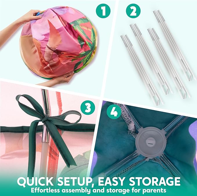 JOYIN Dinosaur Play Tent for Kids, Pop Up Play Tent for Boys & Girls, Kids Indoor Outdoor Dinosaur Playhouse Tent Set for Toddlers Birthday-CubbioJoy