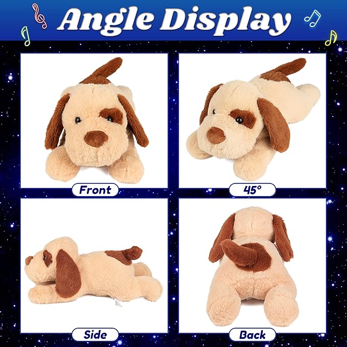 Cuteoy Glowing LED Dog Light-up Nightlight Toys Musical Plush Stuffed Animal Soft Singing Lullabies Birthday Christmas Plushies Puppy Gifts for Kids Boys Girls,14"-CubbioJoy