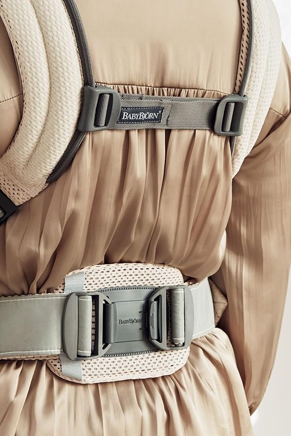 BabyBjörn Baby Carrier Harmony, Cream, 3D Mesh, 3-in-1 Ergonomic Baby Carrier; Newborn, Facing-in, Outward-Facing, and Back Carrying Positions Supported (7-40 lbs), Newborn to Toddler-CubbioJoy