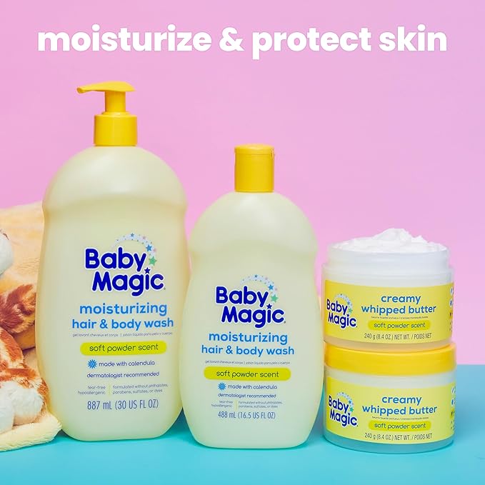 Baby Magic Creamy Whipped Butter | Helps Keep Skin Feeling Healthy and Baby Soft | Hypoallergenic | 8.4 fl oz.-CubbioJoy