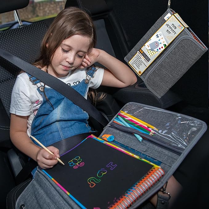 Activity Book for Girls and Boys - Premium Case Includes Large 60-page - 420 Stickers, Rainbow Scratch Papers, Reusable Stickers, Coloring Pencils, Numbers and Letters Stencil - Educational Toys Gift-CubbioJoy