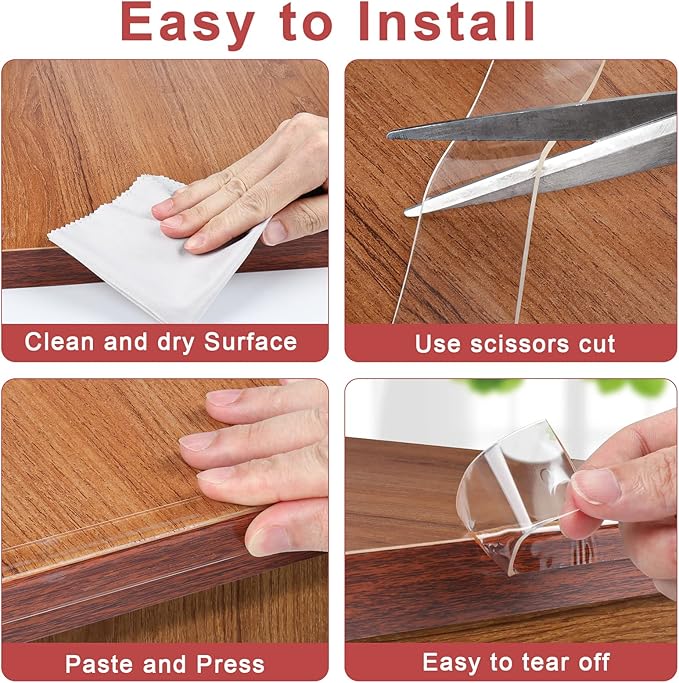 Corner Protectors Baby Proofing,Clear Corner Protector,Soft Edge Protector 16.4ft(5M) Corner Guards Furniture Corner&Edge Safety Bumpers with Upgraded Strong Adhesive for Furniture&Sharp Corners-CubbioJoy