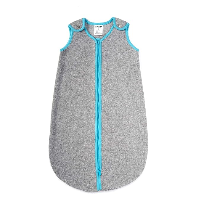 baby deedee Sleep Nest Fleece Baby Sleeping Bag, Gray Aqua, 0-6 Month-CubbioJoy