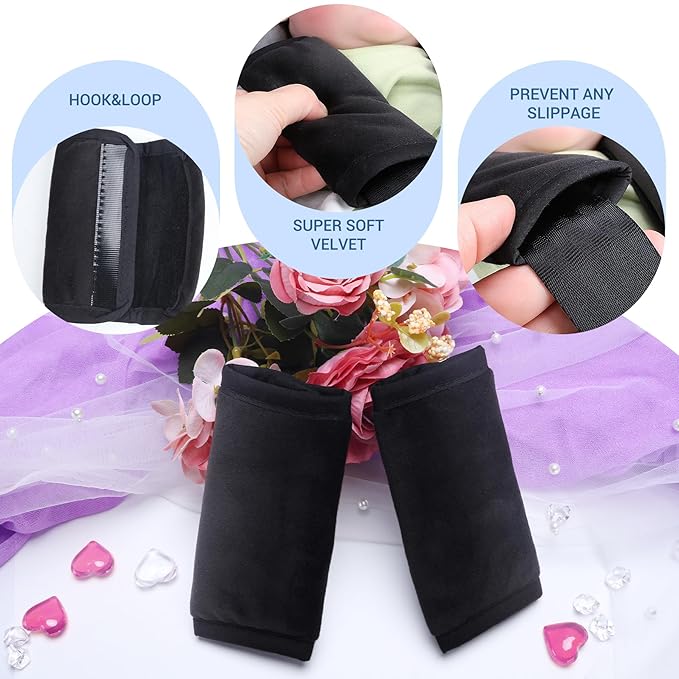 COOLBEBE New Babybody Support & Strap Covers Set for Newborn Infant Toddler- Extra Soft Stroller Cushion Pads Car Seat Insert, Perfect for Carseats, Strollers, Swings, Black-CubbioJoy