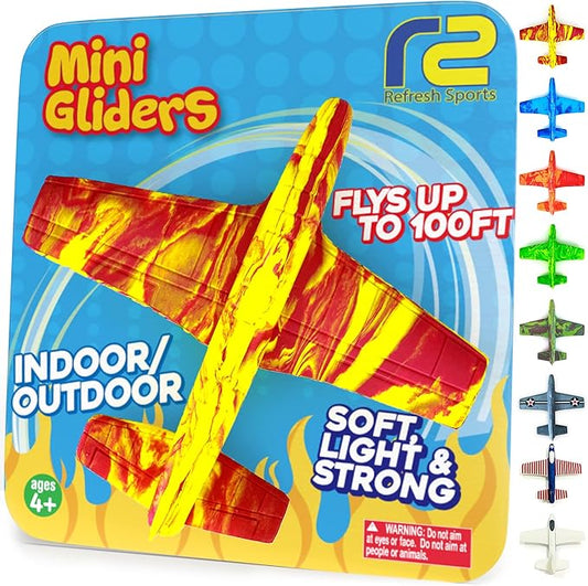 Airplane Toy Foam Glider Plane for Kids: Best Outdoor Toys for Boys & Girls All Ages. Easter Basket Stocking Stuffers Birthday Gift Ideas. Summer Yard Games Great Gifts for Age 4 5 6 7 8 9 Year Olds-CubbioJoy