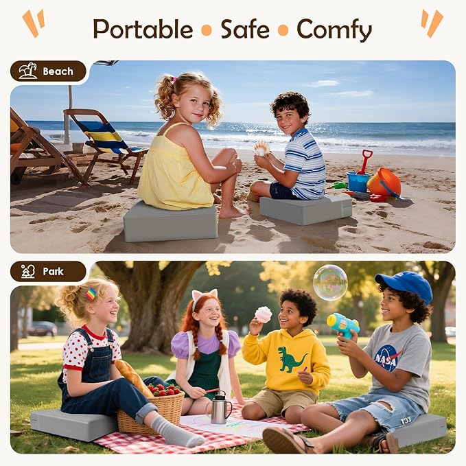 Booster Seat for Kitchen Chair with Comfy Backrest Pillow and Adjustable Safety Buckles,Non-Slip Kid Toddler Booster Seat for Dining Table, PU Travel Baby Booster Cushion Chair-CubbioJoy